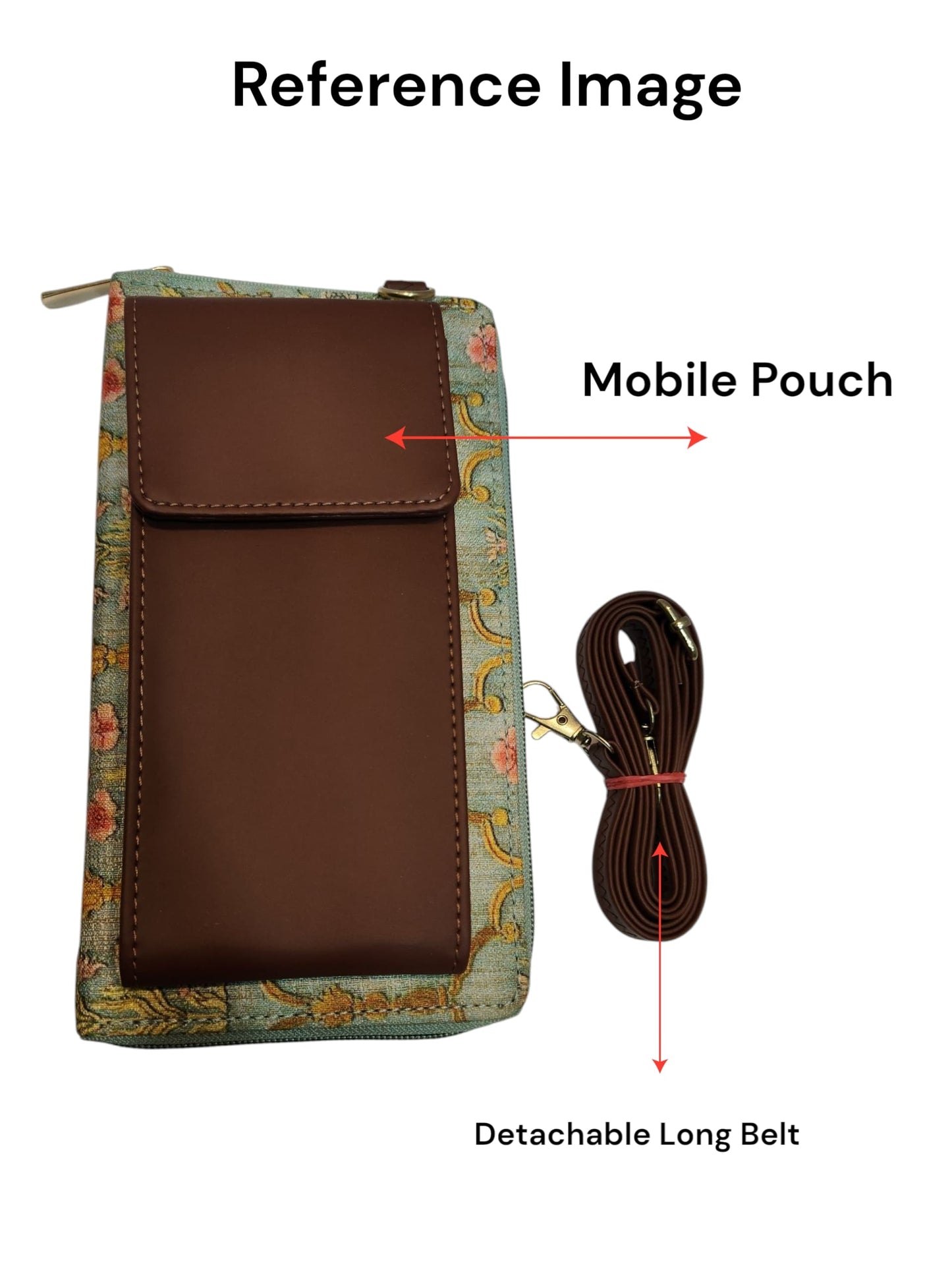 The Tussar Wallet cum Sling - with Mobile Pouch