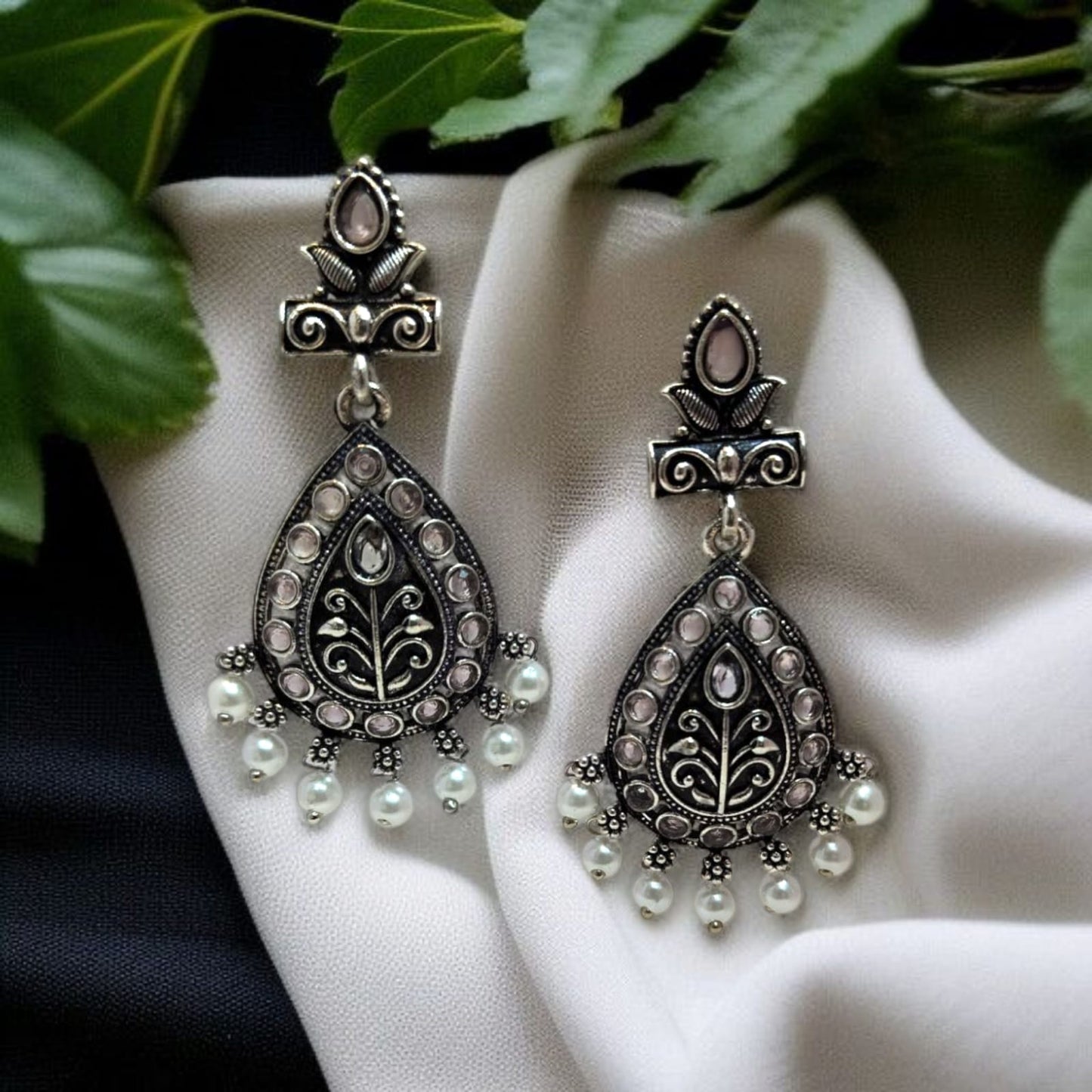 Oxadised Earrings - By "ZEVAR"