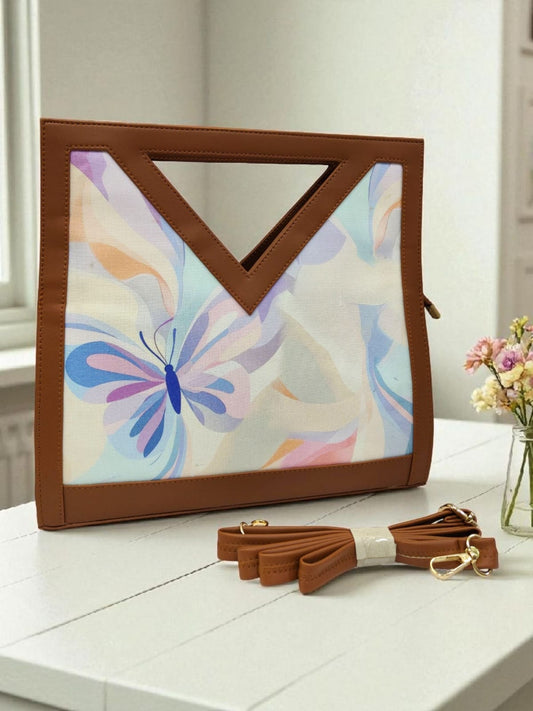 The Printed V-Cut Satchel