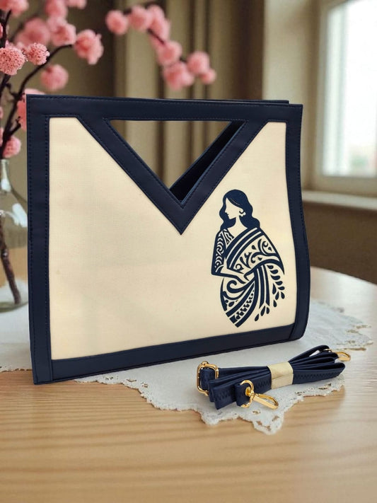 The Printed V-Cut Satchel