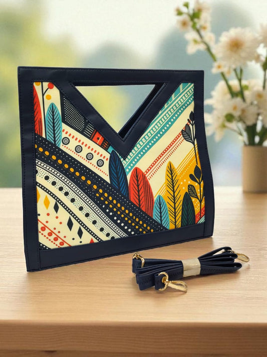 The Printed V-Cut Satchel