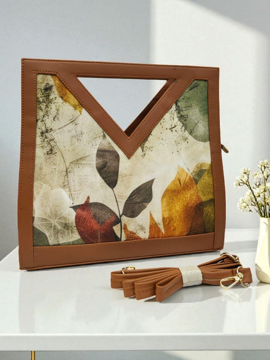 The Printed V-Cut Satchel