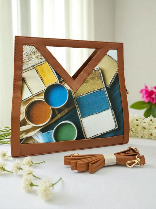 The Printed V-Cut Satchel