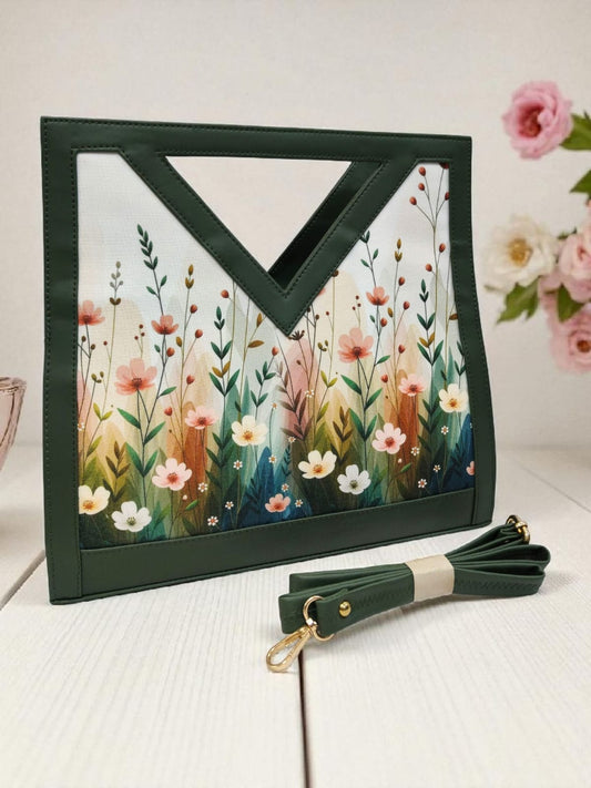 The Printed V-Cut Satchel