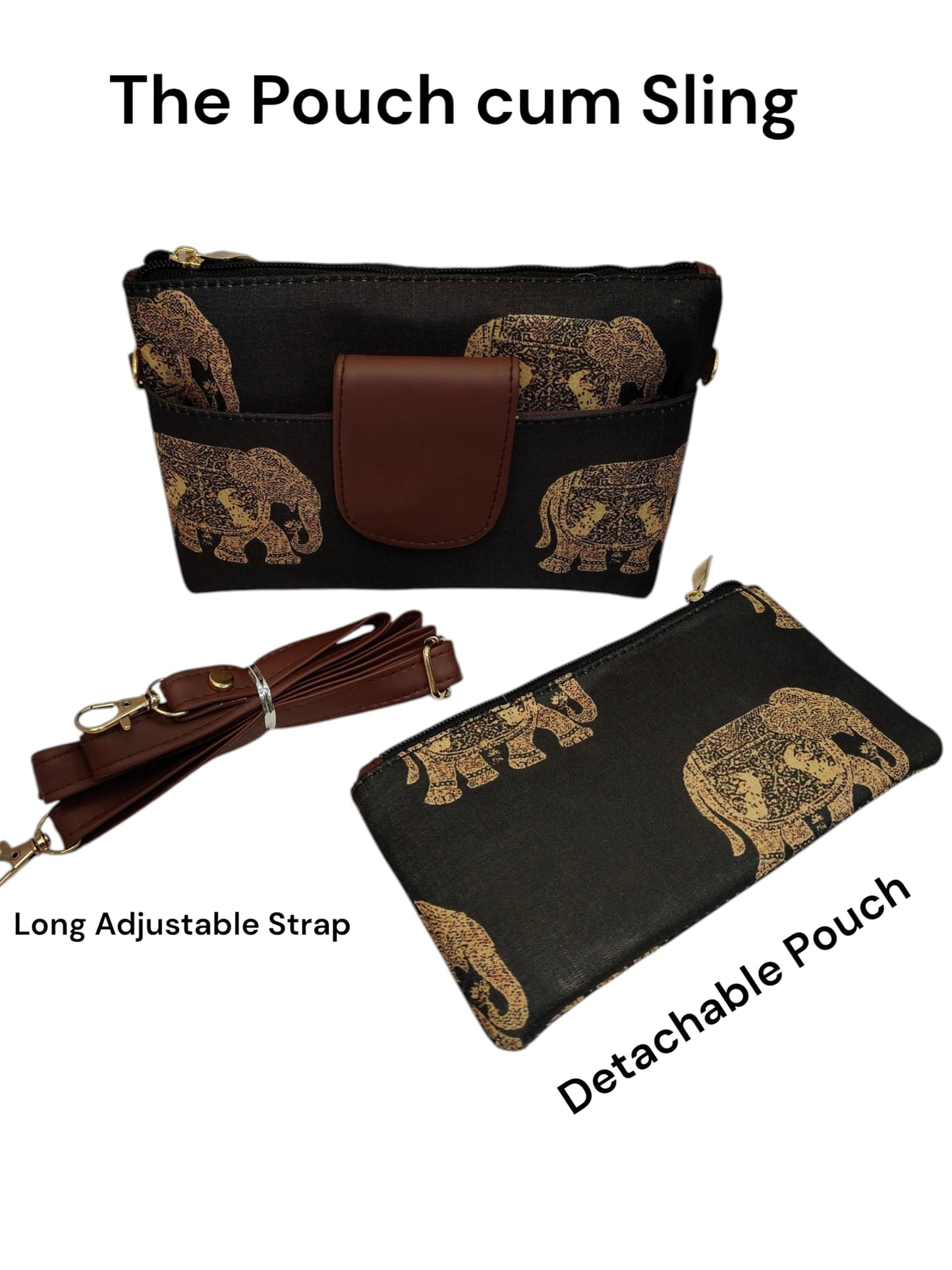 Tussar Small Pouch Cum Sling
