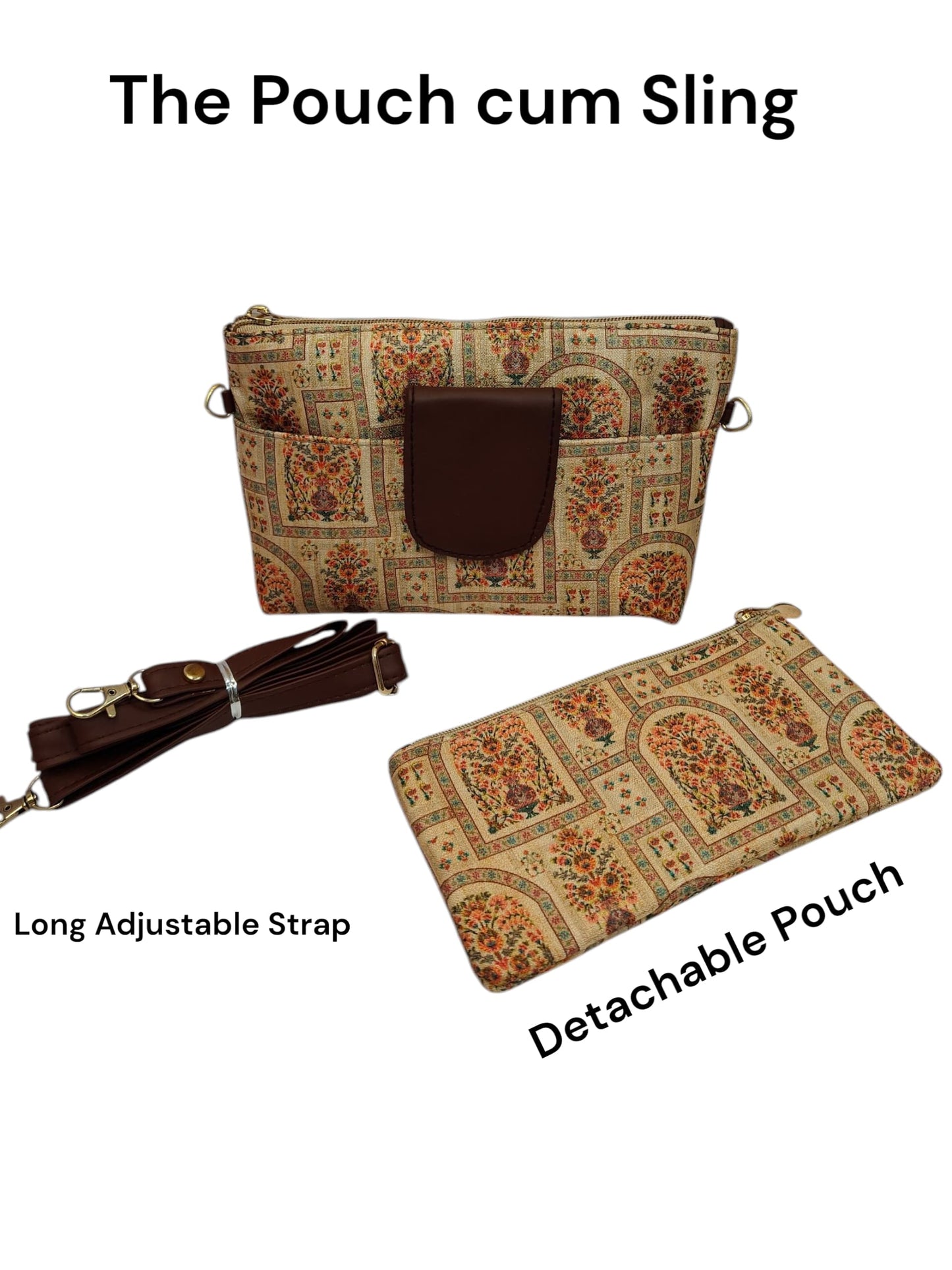 Tussar Small Pouch Cum Sling