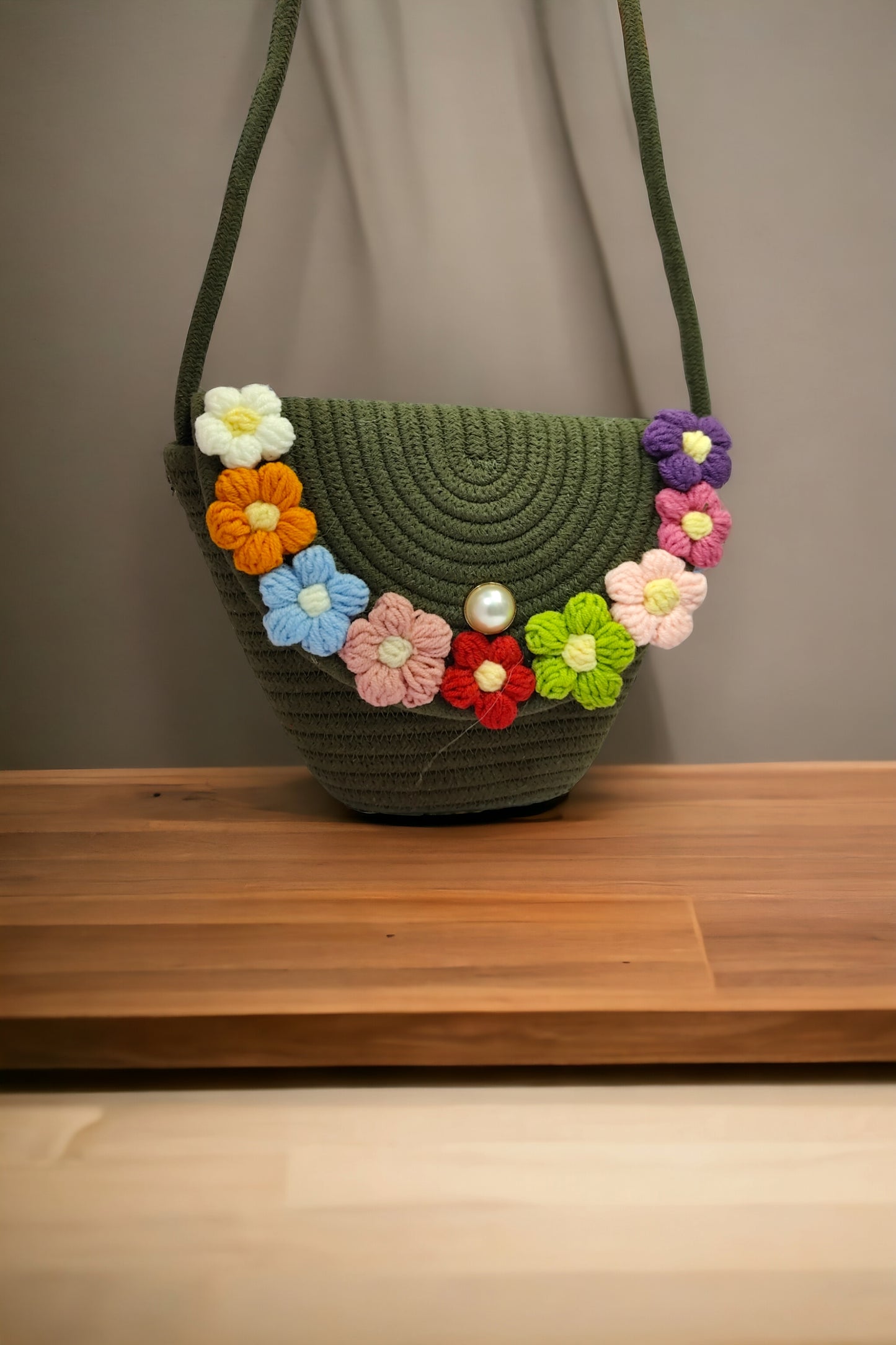 Crochet Floral Flap Sling