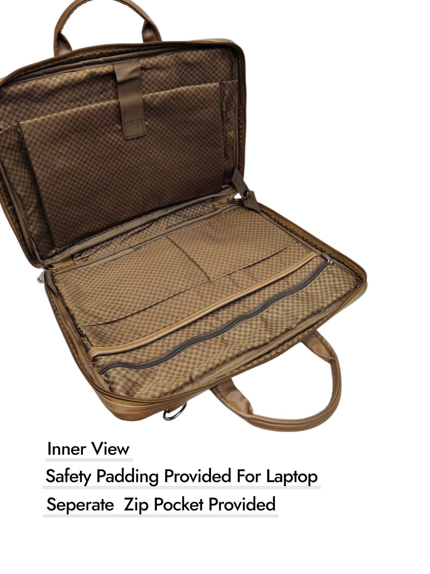 Office Bag - FC 823- For 16" (sleek) - L.BROWN