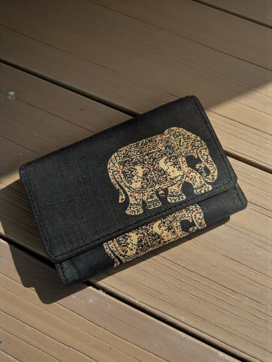 Tussar Wallet - Design 05 ( 3 Fold Small )