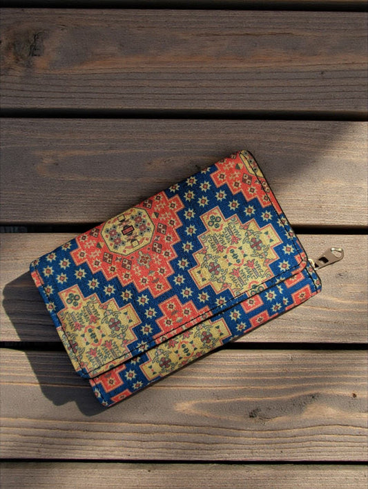 Tussar Wallet - Design 05 ( 3 Fold Small )