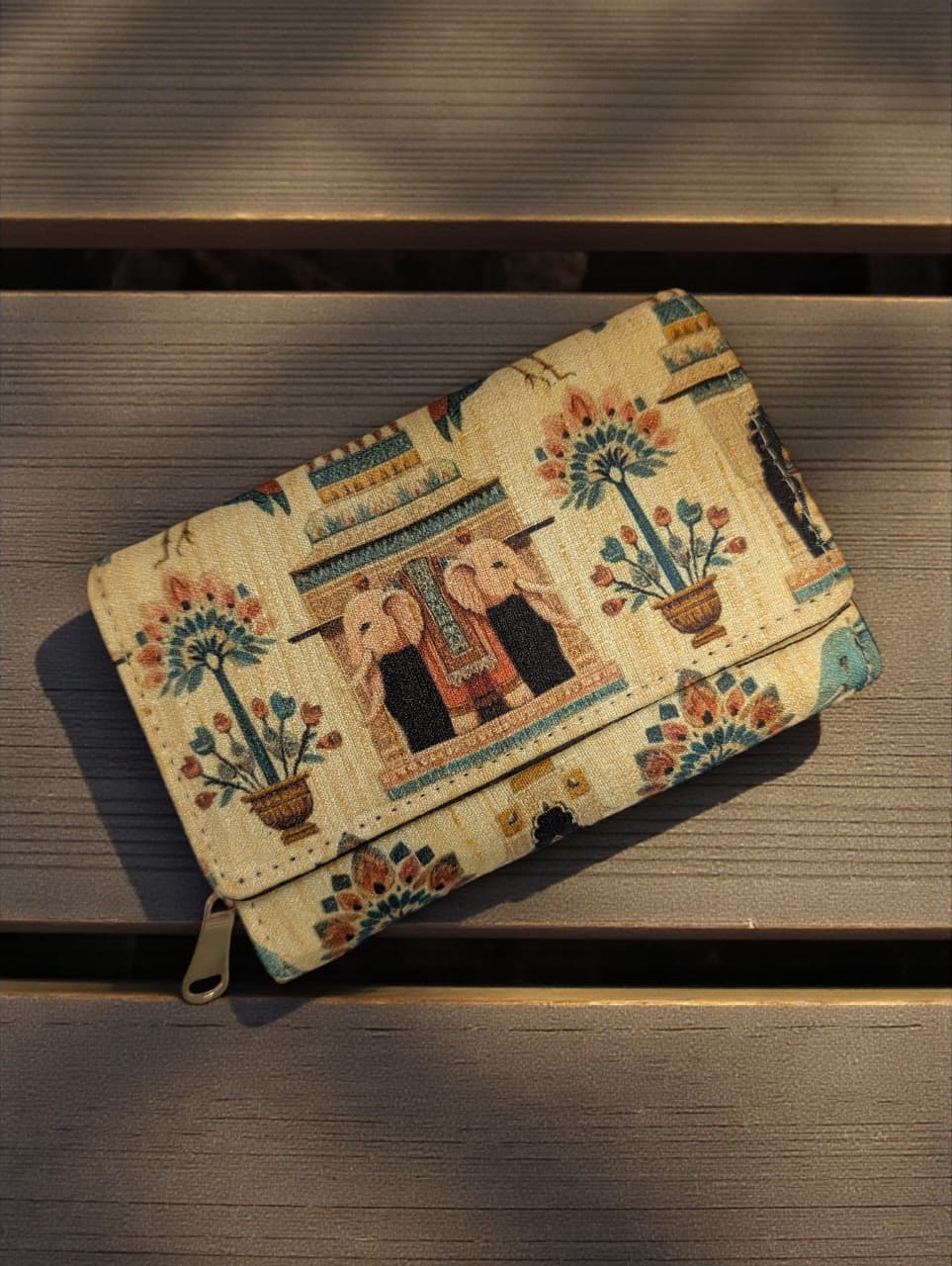 Tussar Wallet - Design 05 ( 3 Fold Small )