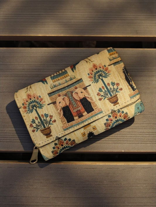 Tussar Wallet - Design 05 ( 3 Fold Small )