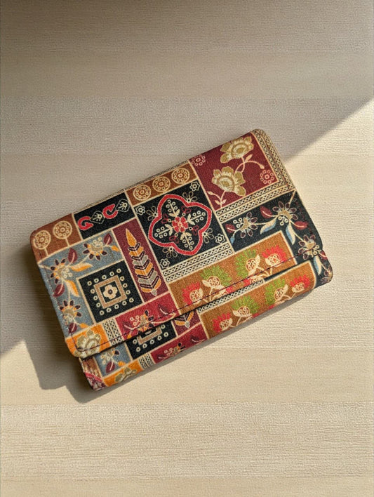 Tussar Wallet - Design 05 ( 3 Fold Small )