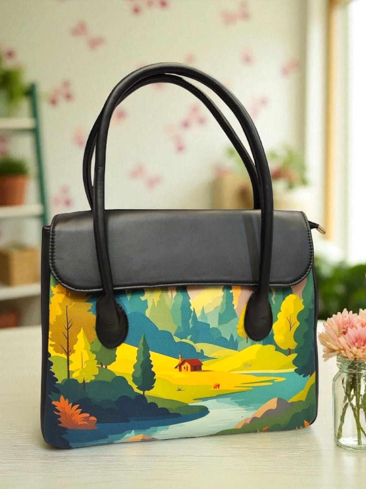 The Printed Flap Tote