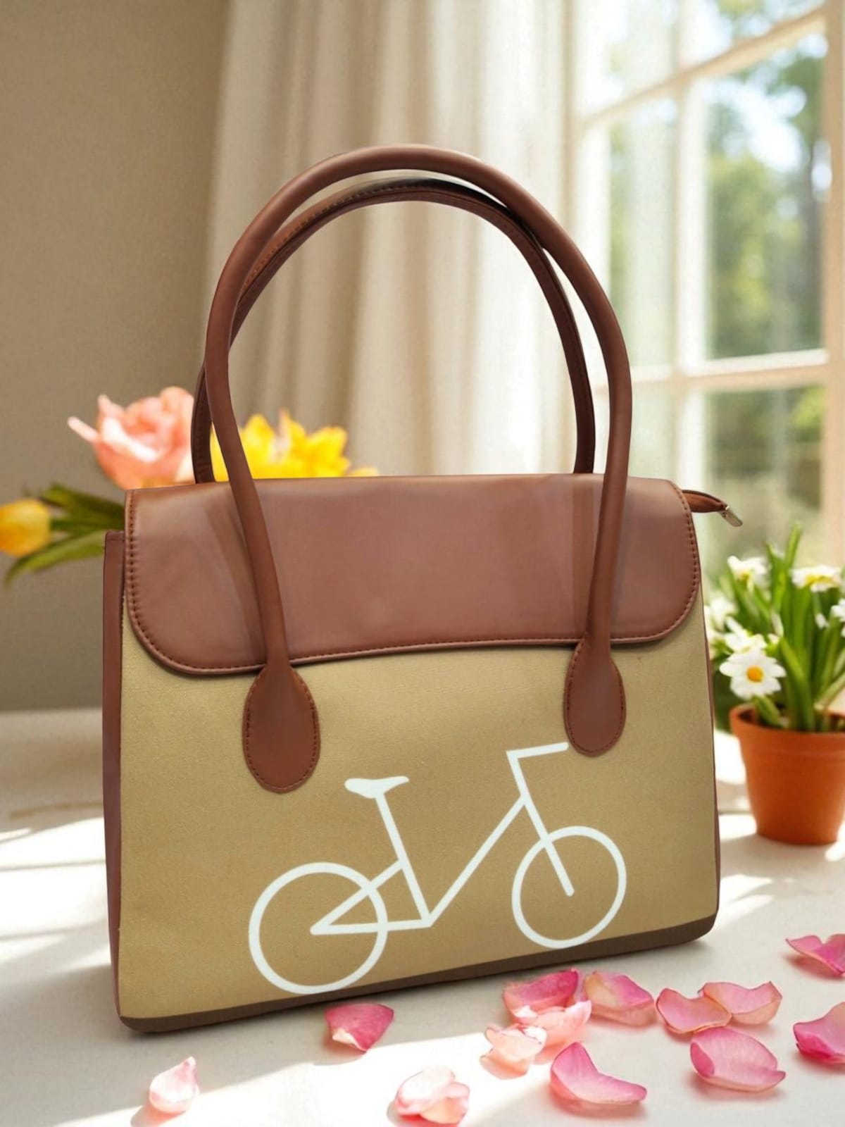 The Printed Flap Tote