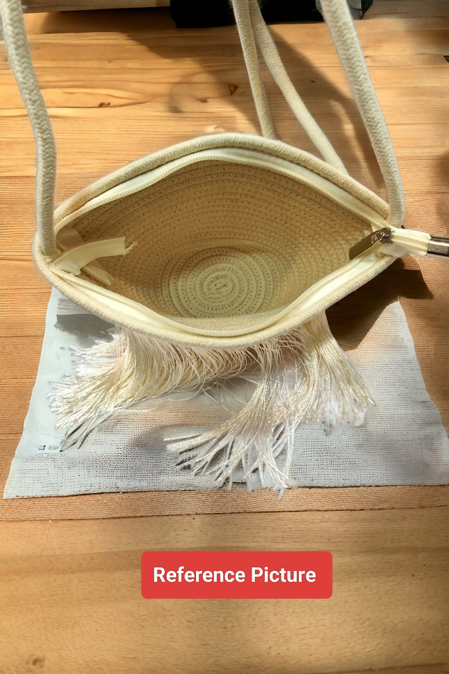 Crochet Tassle Sling Creamish