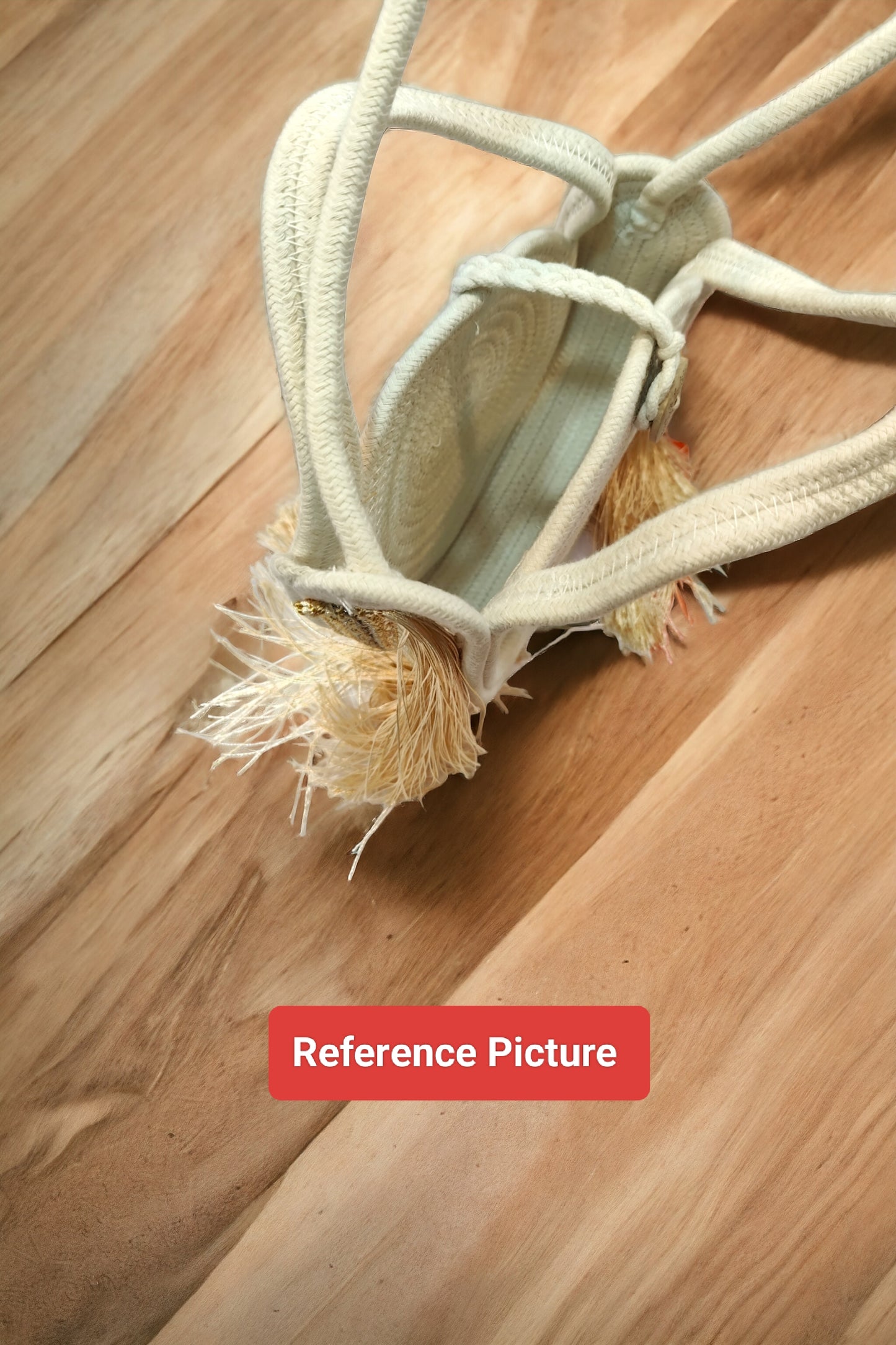 Crochet Tassle Round Sling -  Creamish