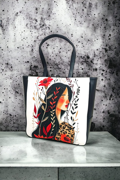 The Printed Vertical Tote