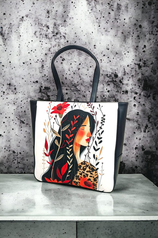 The Printed Vertical Tote