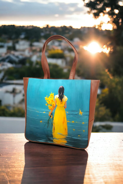 The Printed Vertical Tote
