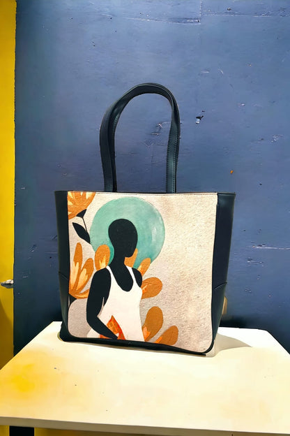 The Printed Vertical Tote