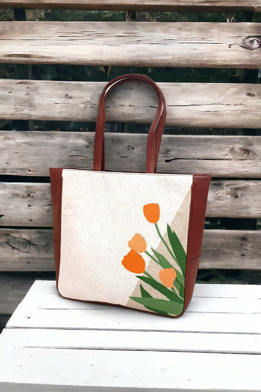The Printed Vertical Tote