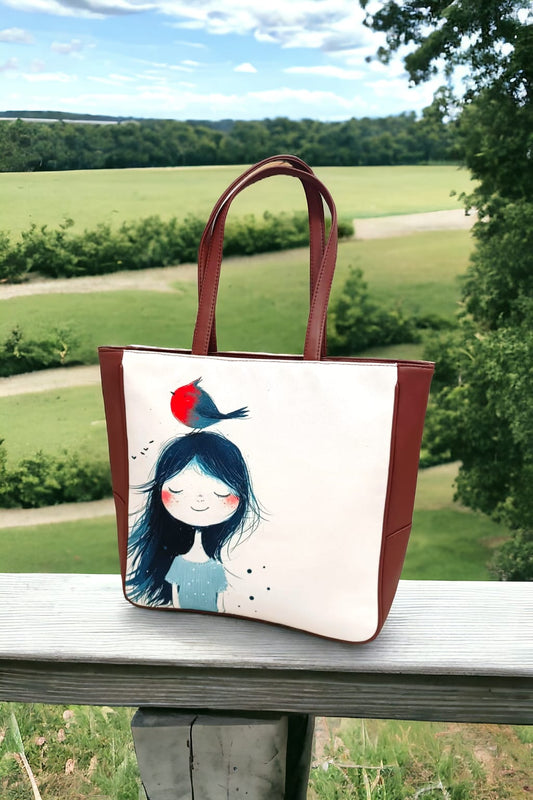 The Printed Vertical Tote