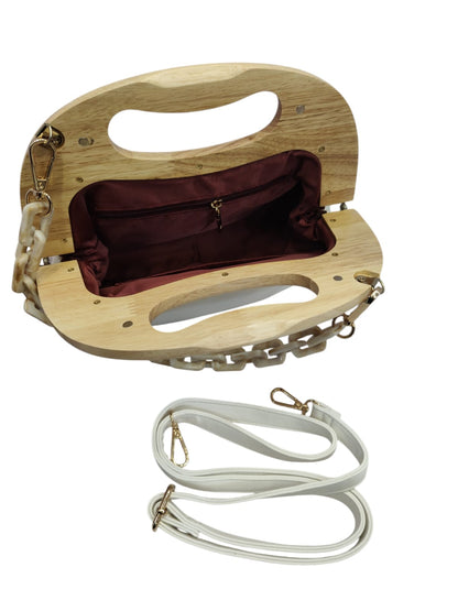 The Wooden Handle Sling - white