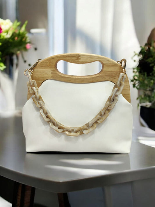 The Wooden Handle Sling - white