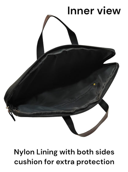 The Unisex Laptop Bags - Beige Handles