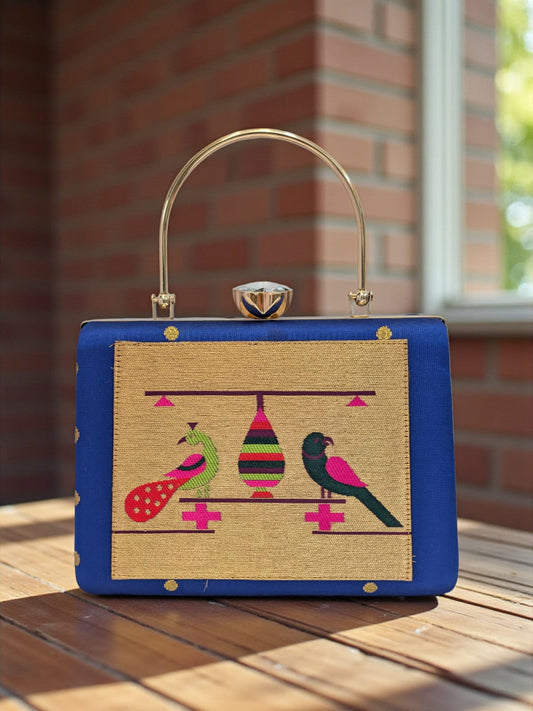 The MorPaakhi Clutch (Royal Blue)