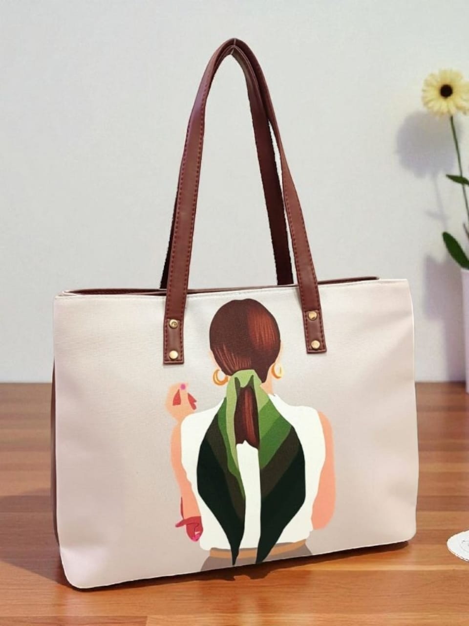 Jessica - The 3 Pocket Printed Tote