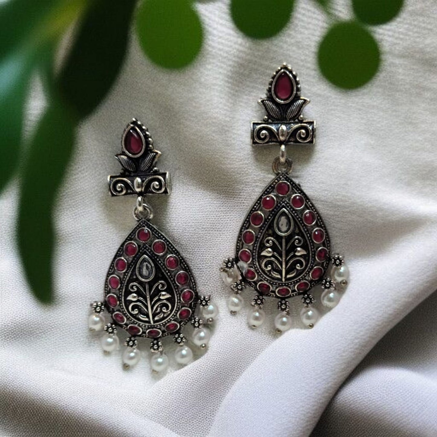 Oxadised Earrings - By "ZEVAR"