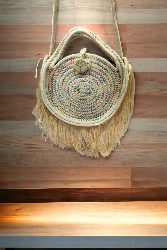 Crochet Tassle Sling Round Multi