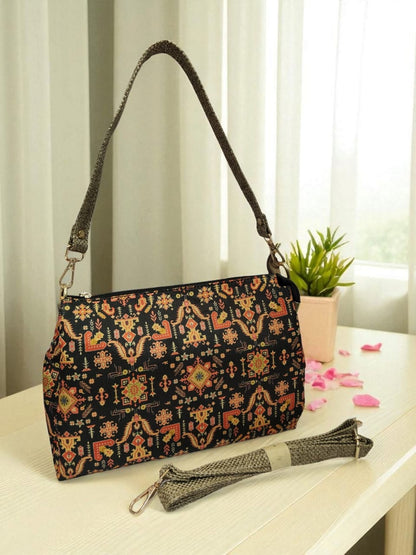 The Tussar Handbag Cum Sling