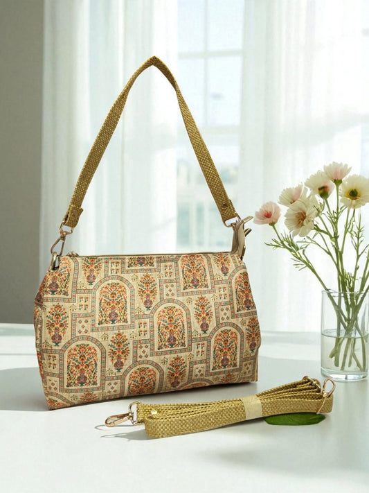 The Tussar Handbag Cum Sling