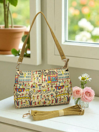 The Tussar Handbag Cum Sling