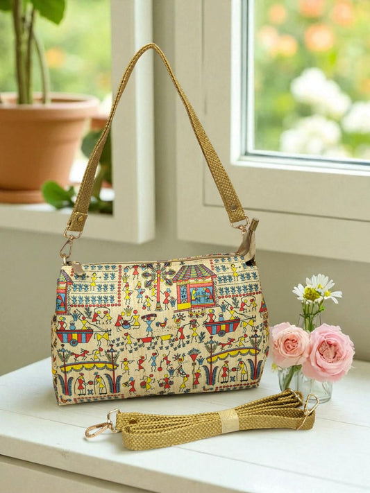 The Tussar Handbag Cum Sling