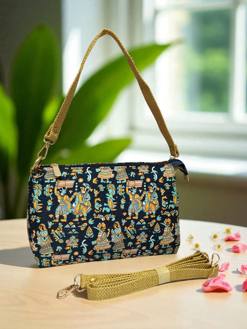 The Tussar Handbag Cum Sling