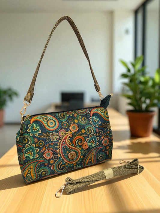 The Tussar Handbag Cum Sling