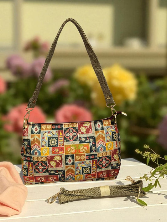 The Tussar Handbag Cum Sling