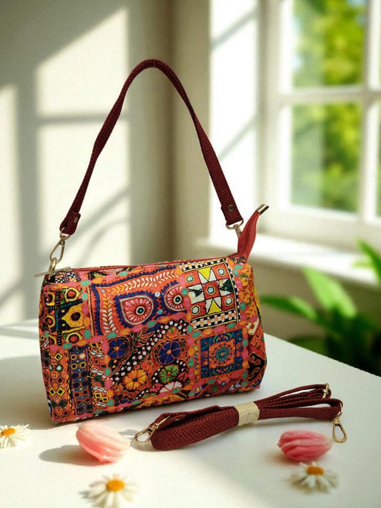 The Tussar Handbag Cum Sling