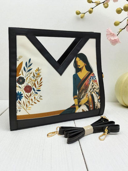 The Printed V-Cut Satchel
