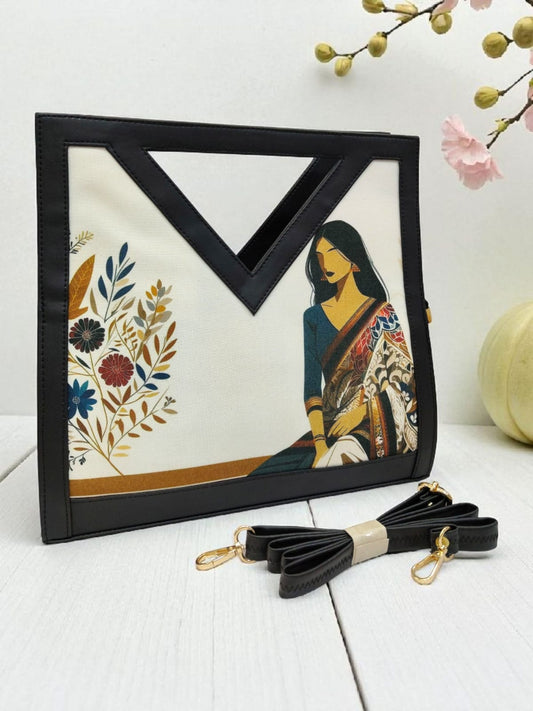 The Printed V-Cut Satchel