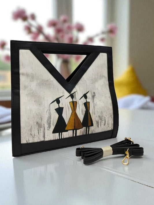 The Printed V-Cut Satchel
