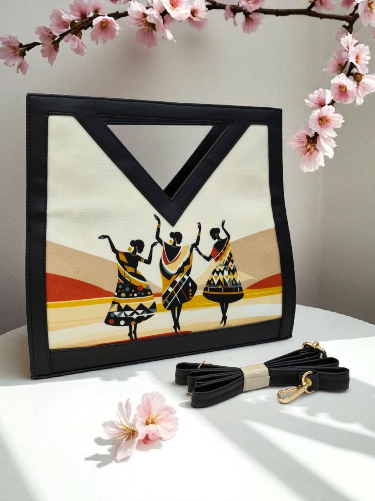 The Printed V-Cut Satchel