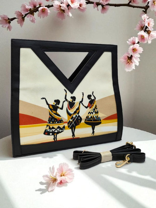 The Printed V-Cut Satchel