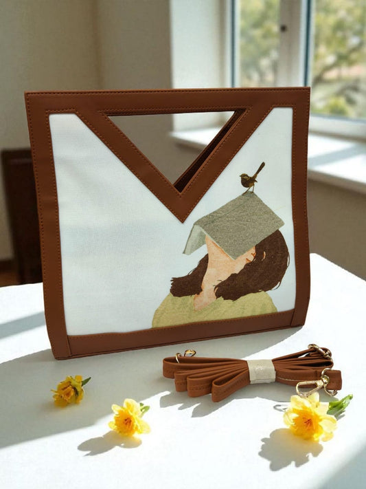 The Printed V-Cut Satchel