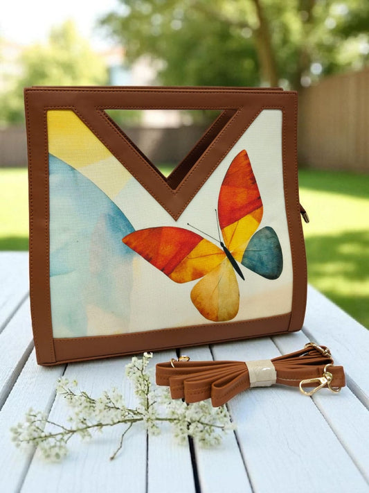 The Printed V-Cut Satchel