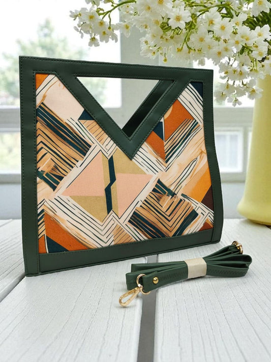 The Printed V-Cut Satchel